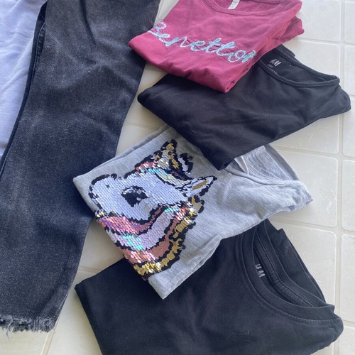 Zara kids' clothing bundle with multicolor tops and pants