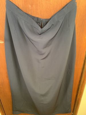 Φούστα viscose L μπλέ σκούρο καινούργια, καλοκαιρινή pencil με σκίσιμο