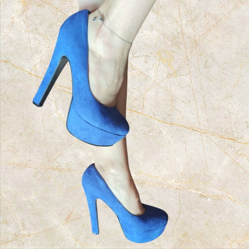Blue pumps like new, size 37