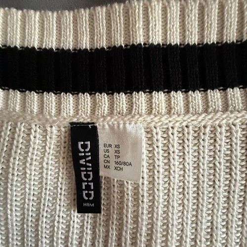 H&M Oversize Knit Sweater like new, black and white