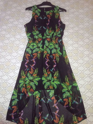 Atmosphere dress size XL colorful new with asymmetric hem