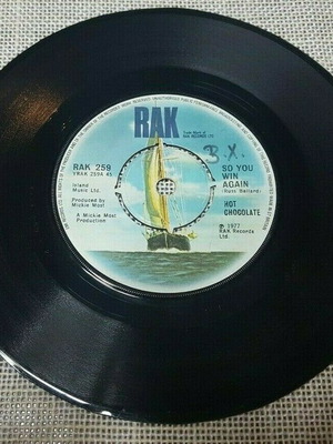 Hot Chocolate So You Win Again 7' UK 1977 употребяван