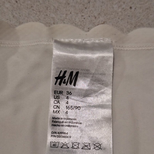 H&M Mix & Match Bikini Set Like New, Floral Bandeau Top & Scalloped Bottoms