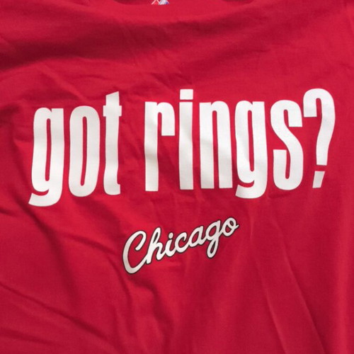 Chicago Bulls Got Rings T-shirt 3XL like new, white and red