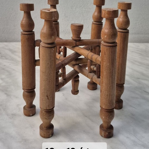 Wooden folding stands used, set of 2