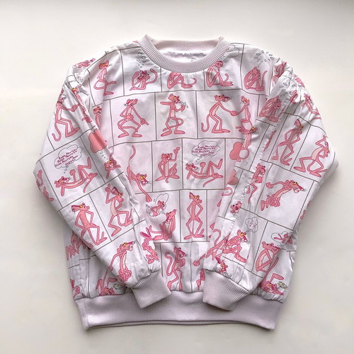 UNITED ARTISTS AMERICANWEAR PINK PANTHER Reversible Double Face Puffy Sweater Vintage Collectible