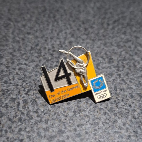 Olympic Pin Athens 2004 Gymnastics Day 14 like new
