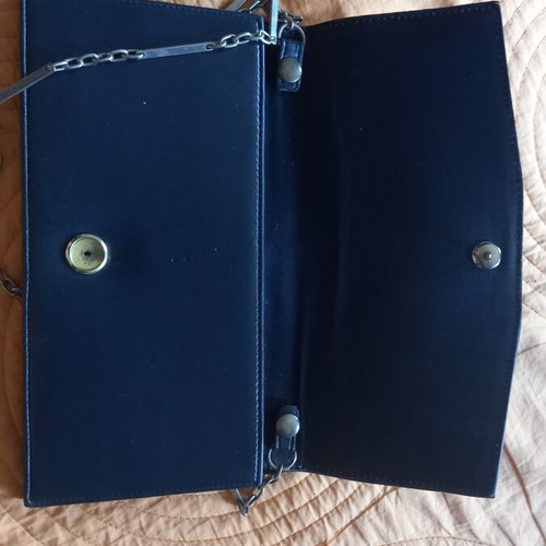 Vintage blue shoulder bag with chain strap like new