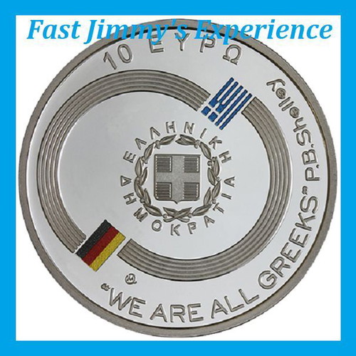 Official Silver Colored Proof 10 Euro Coin Karolos Norman new