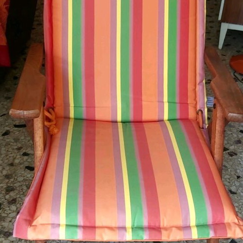 Outdoor armchair made of teak wood with reclining back, 3 seats, like new
