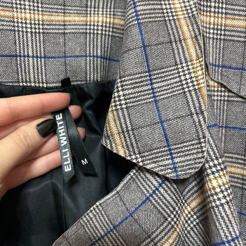 Vintage checked coat Elli White like new