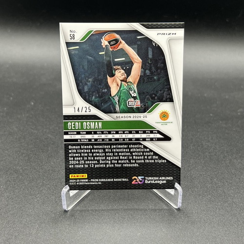 2024-25 Panini Prizm Euroleague Cedi Osman Mojo card new