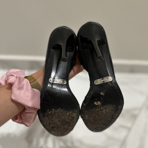 Dodici high heels size 38 with rhinestones like new, black