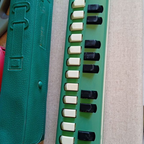 Melodica Soprano Hohner Germany like new, vintage green