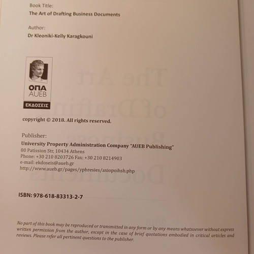 The Art of Drafting Business Documents book 2018