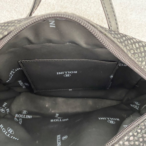 Rollini evening handbag used, black with mixed materials