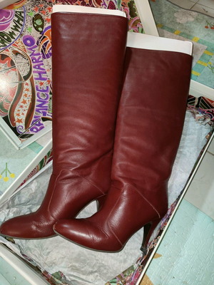 Tommy Hilfiger collaboration Zendaya & Tommy boots used, size 40, burgundy