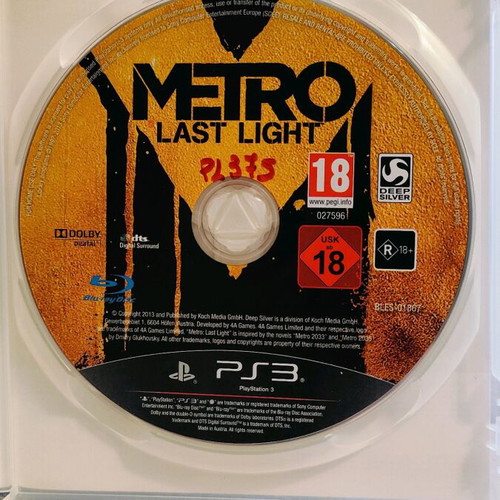 Metro Last Light PS3 used in very good condition