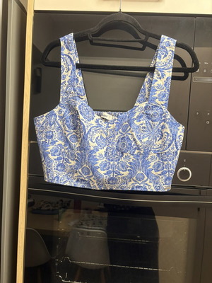 Crop top Toi&Moi large σαν καινούργιο, άσπρο και μπλε