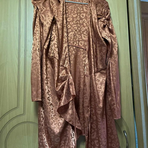 Dress animal print orange wrap like new