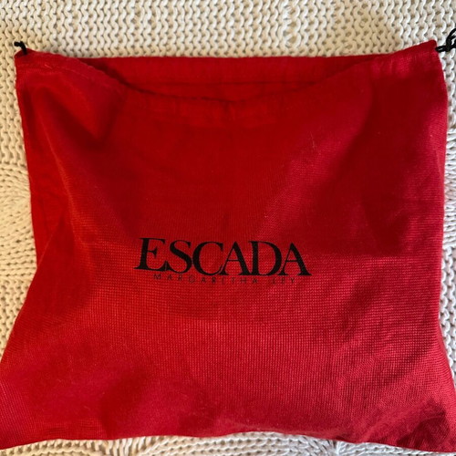 Escada women's shoulder bag used pink leather and suede
