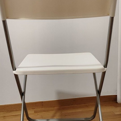 IKEA Jeff folding chairs set of two, like new, white plastic seat