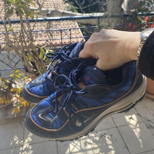 Nike Air Force women's sneakers like new, beige and blue, size 40