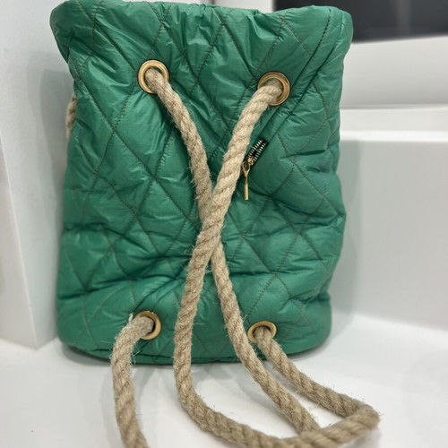 Salty Bag Backpack new, handmade from sailcloth, green
