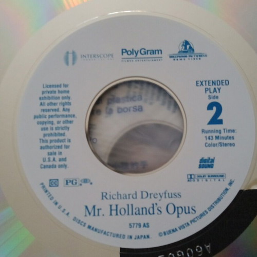 Mr. Holland's Opus 1995 LaserDisc widescreen edition, like new