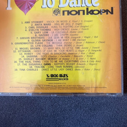 Pop Korn I Love To Dance CD used, excellent condition