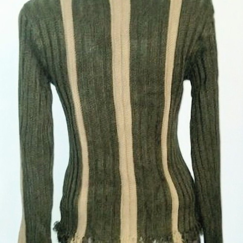 Green polo collar sweater like new, large size L-2XL