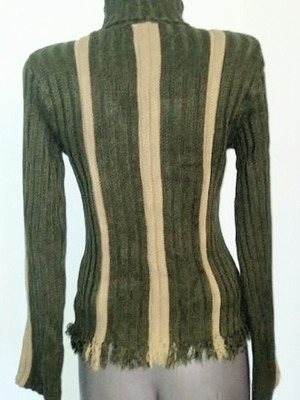 Green polo collar sweater like new, large size L-2XL