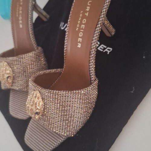 Kurt Geiger mules new, gold color, size 40