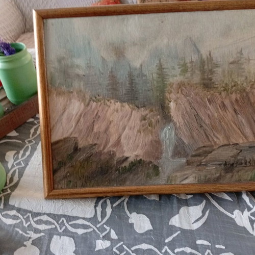Painting like new 0.44×0.33 with golden frame