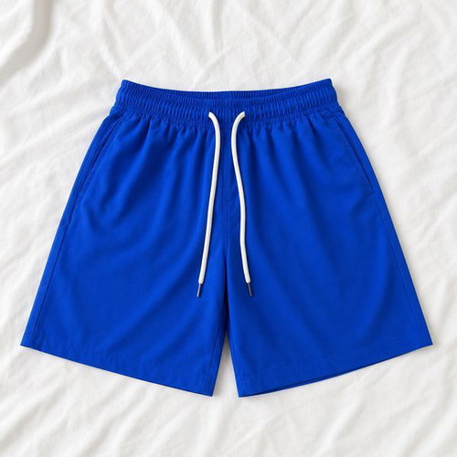 Men's Blue Bermuda Shorts XXL with Elastic Waist and Drawstring New