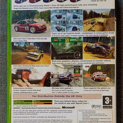 Colin McRae Rally 04 Xbox game used, complete