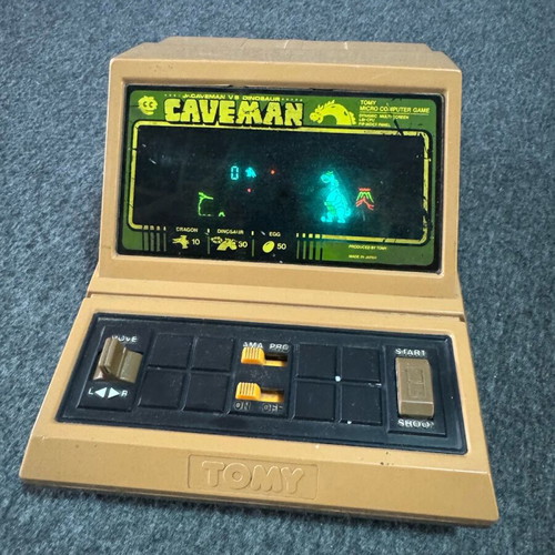 Tomy Jr. Caveman vs Dinosaur vintage electronic game