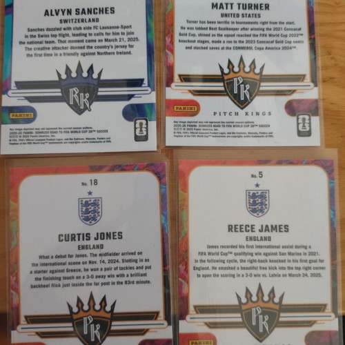Panini Donruss World Cup cards like new, 4 pcs with sleeves