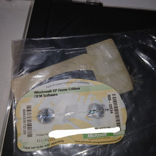 Windows XP Home Edition software with code used