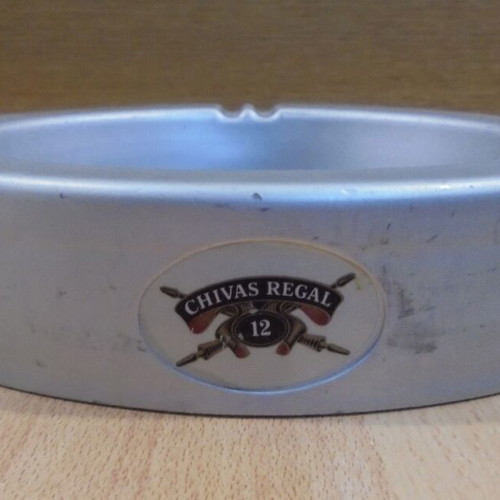 Chivas Regal Scotch Whisky old promotional metal ashtray used