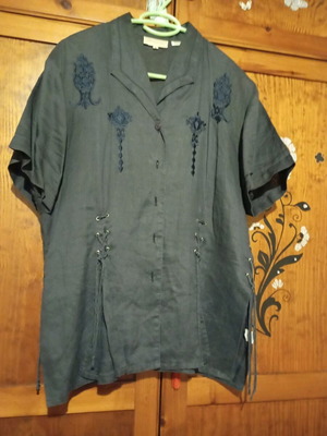 Women's linen shirt like new, blue, size L