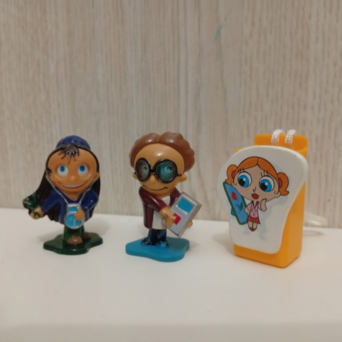 Kinder Joy Surprise figures used, funny school students set