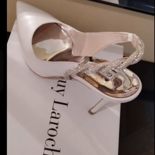 Guy Laroche bridal pumps new white pearl size 41