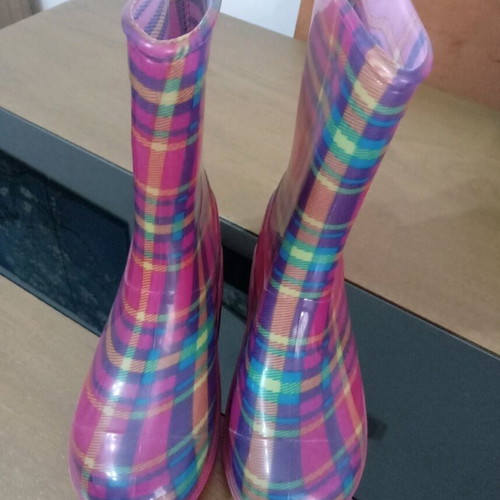 Girls' rain boots size 36 new, pink multicolor