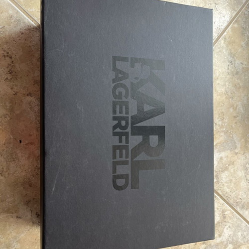 Karl Lagerfeld leather women's sneakers with croc details like new