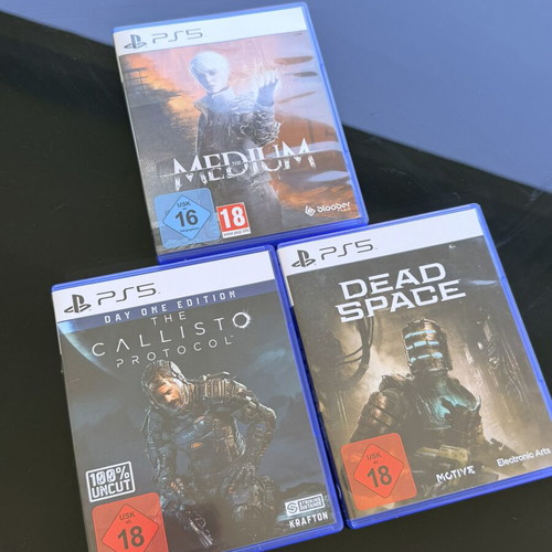 PS5 Horror Collection used with Dead Space, The Callisto Protocol & The Medium
