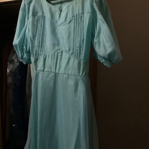Maxi muslin dress like new, turquoise, size M