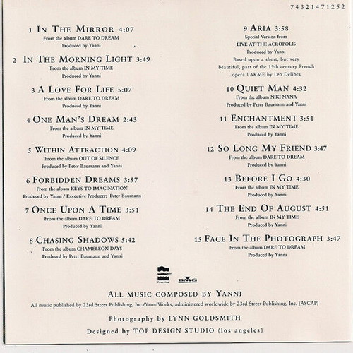 Yanni In The Mirror CD used, electronic