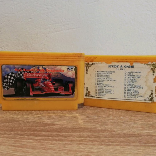 Dandy 8 bit game cartridges used, pack of 2, untested