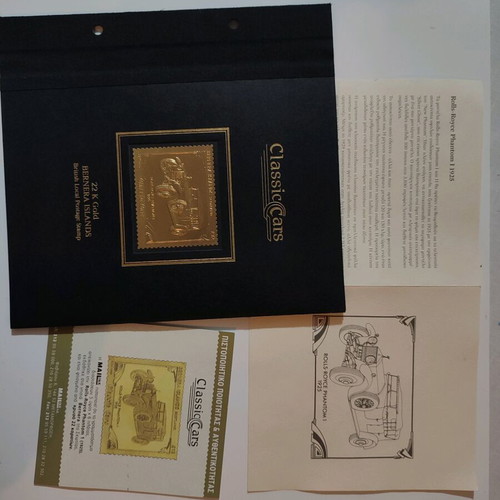 Bernera Islands 22K gold stamp with Rolls-Royce used
